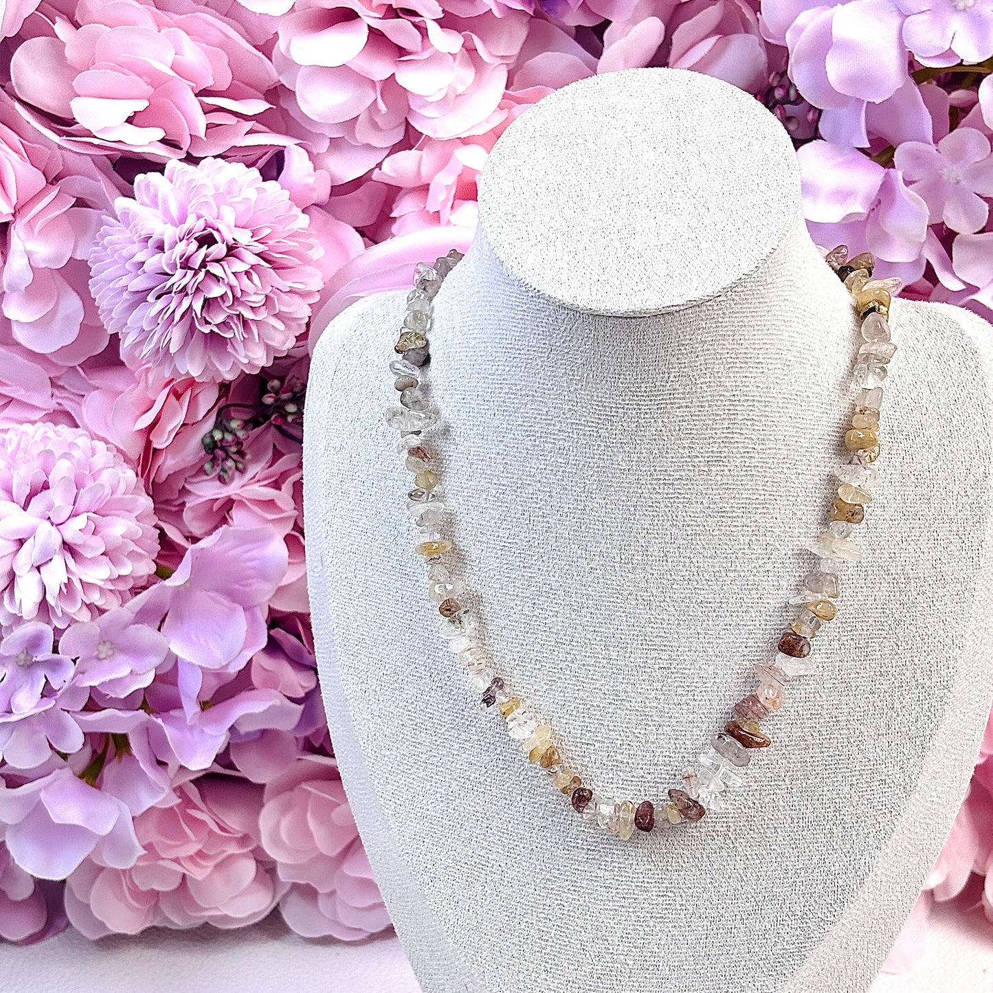 Natural pebble necklace