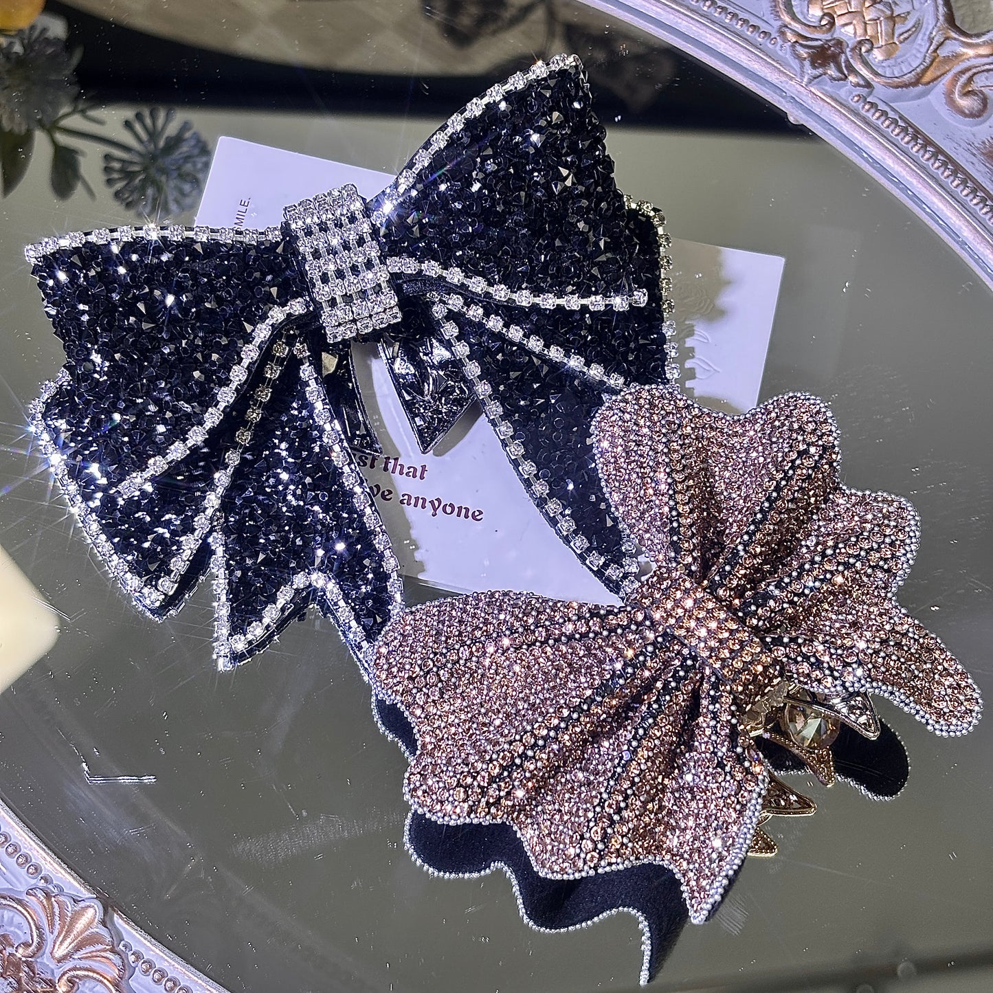 Glittering bow