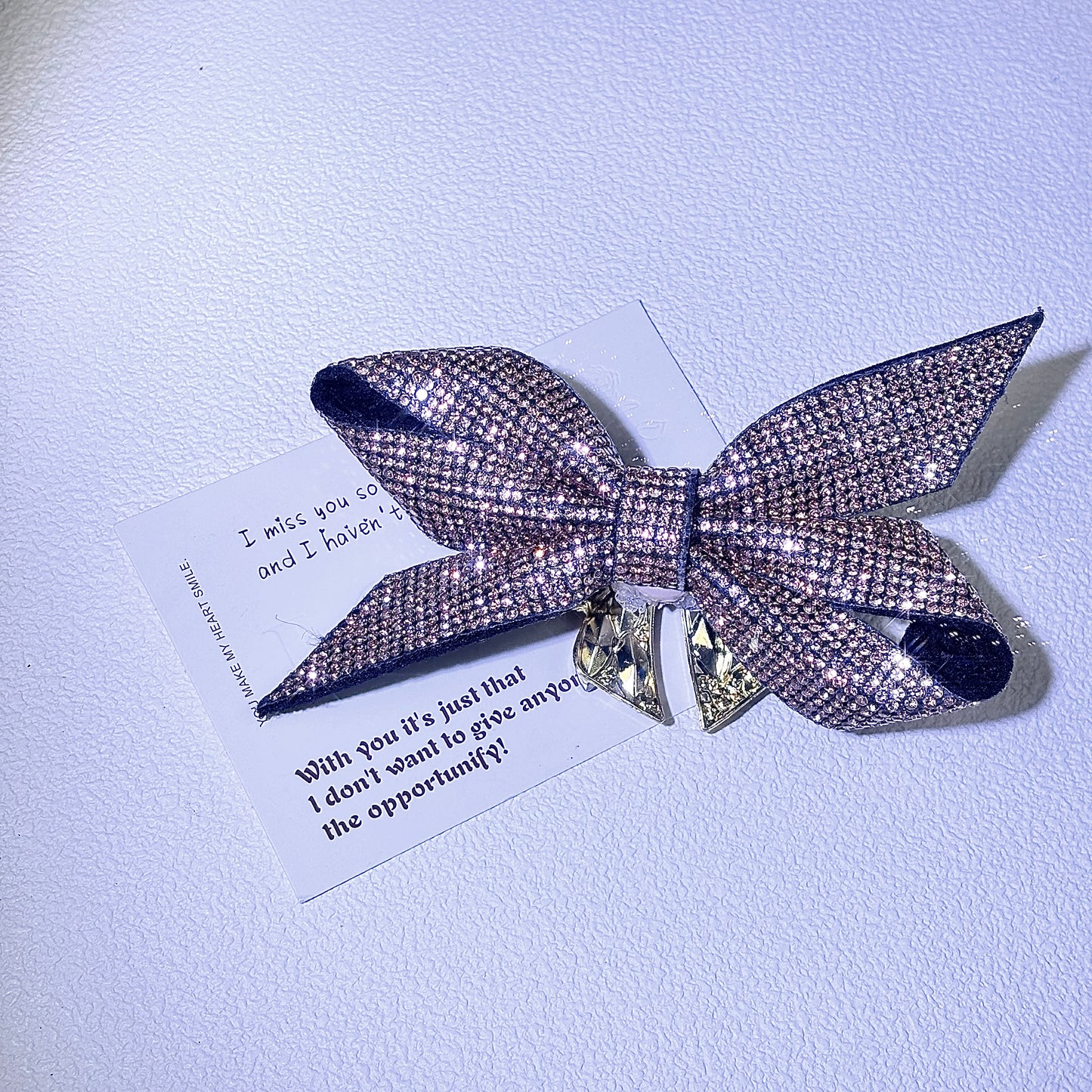 Glittering bow