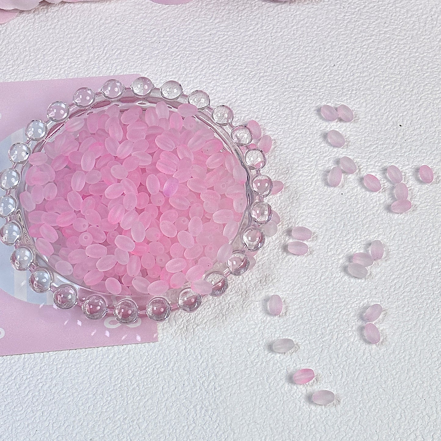 Frosted millet beads