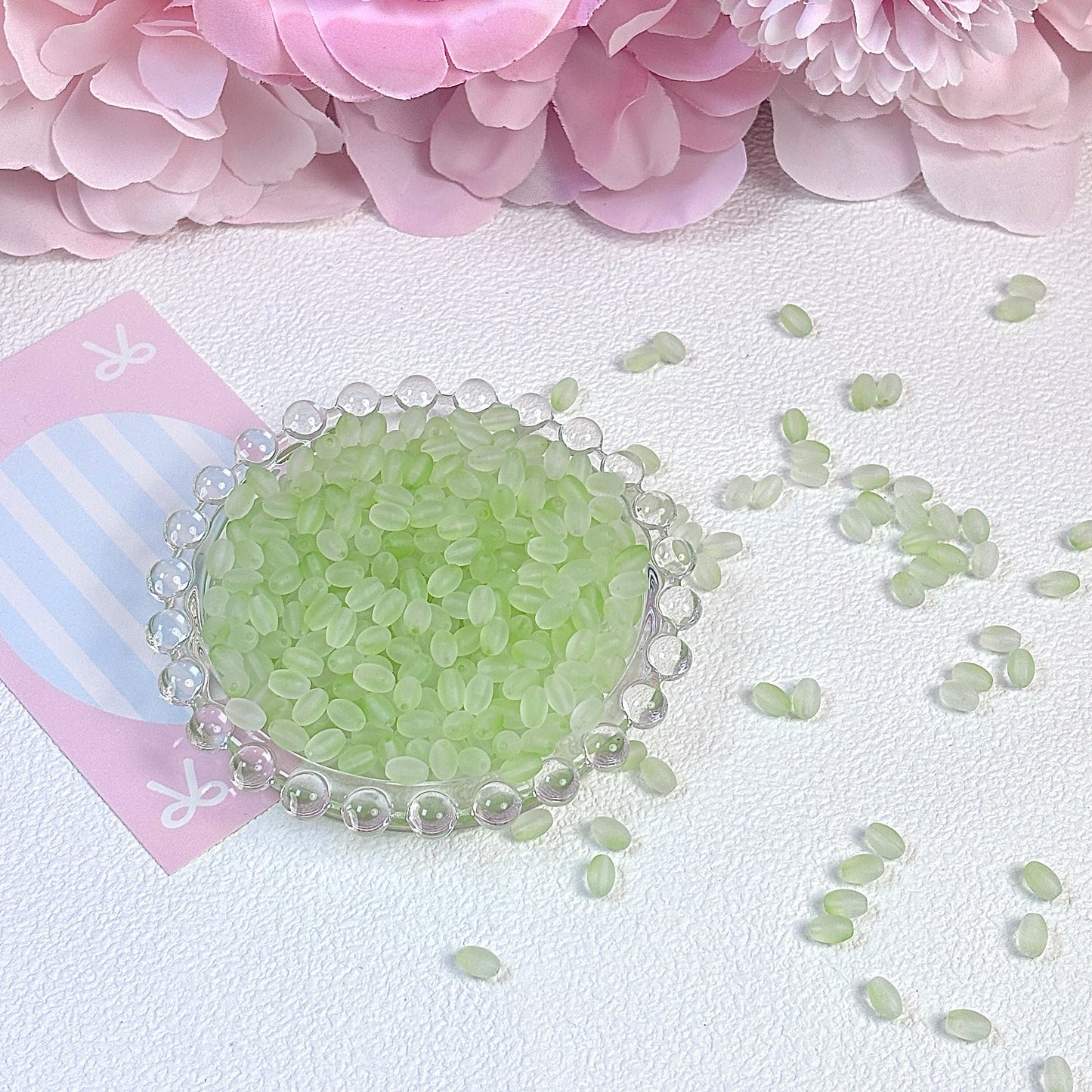 Frosted millet beads
