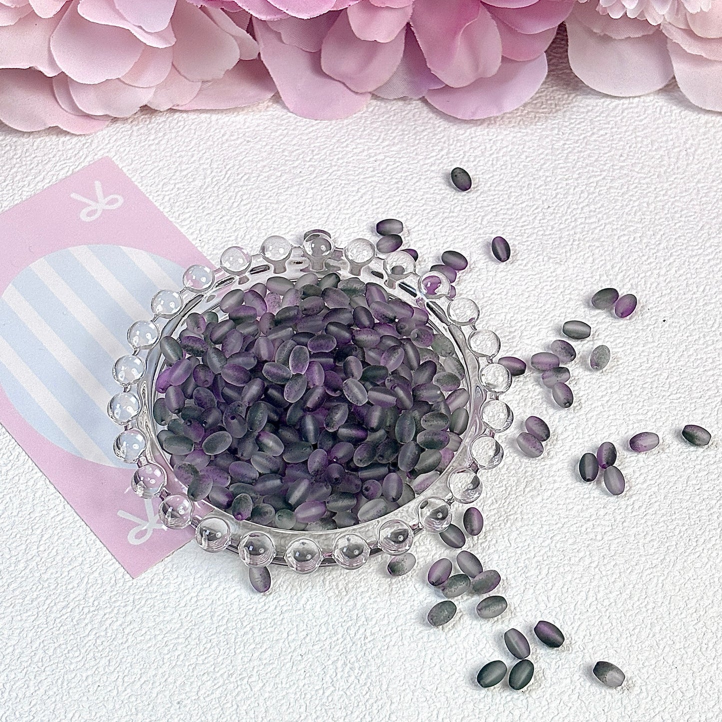 Frosted millet beads