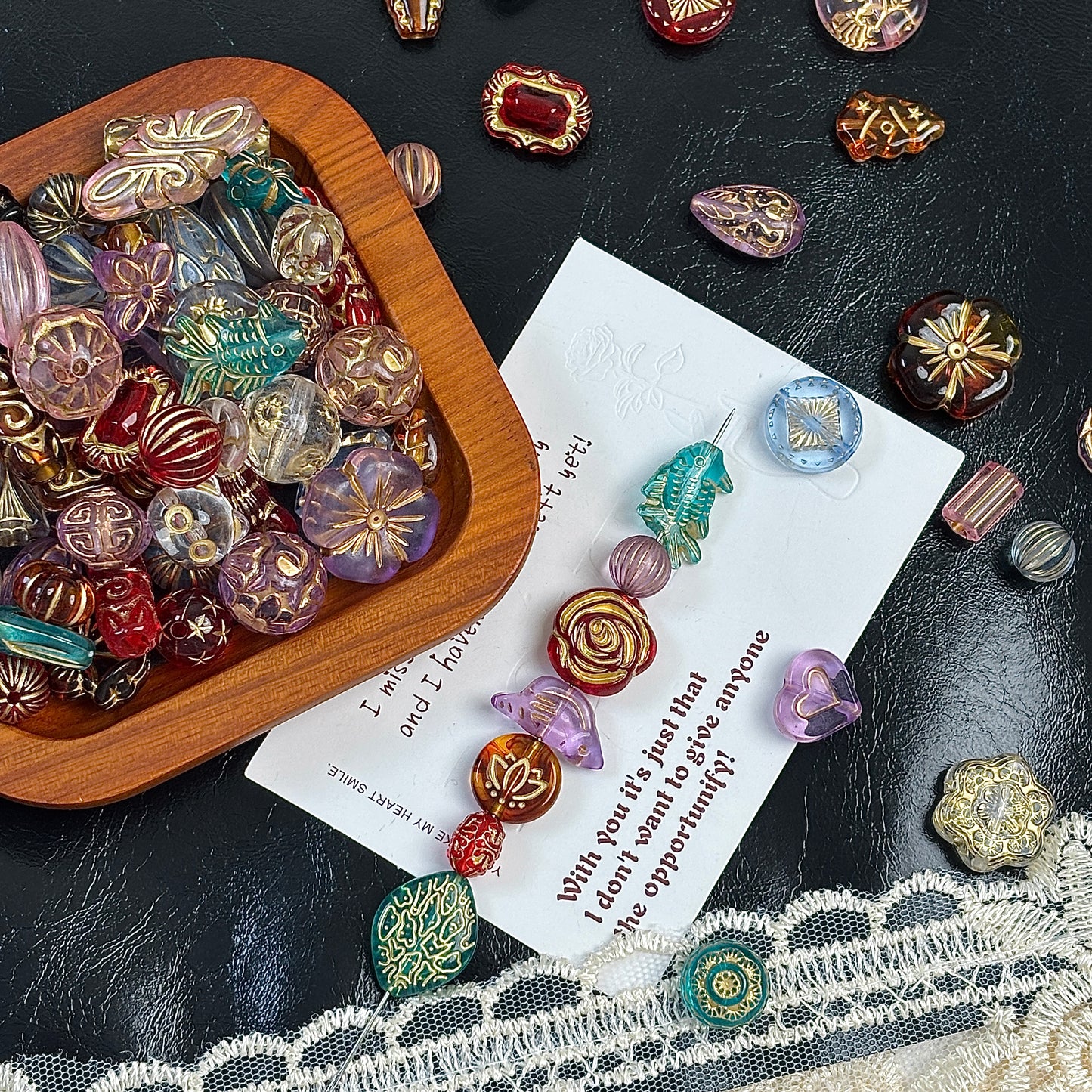 Czech beads (Picasso series)