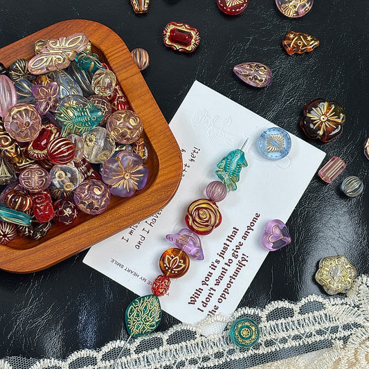Czech beads (Picasso series)