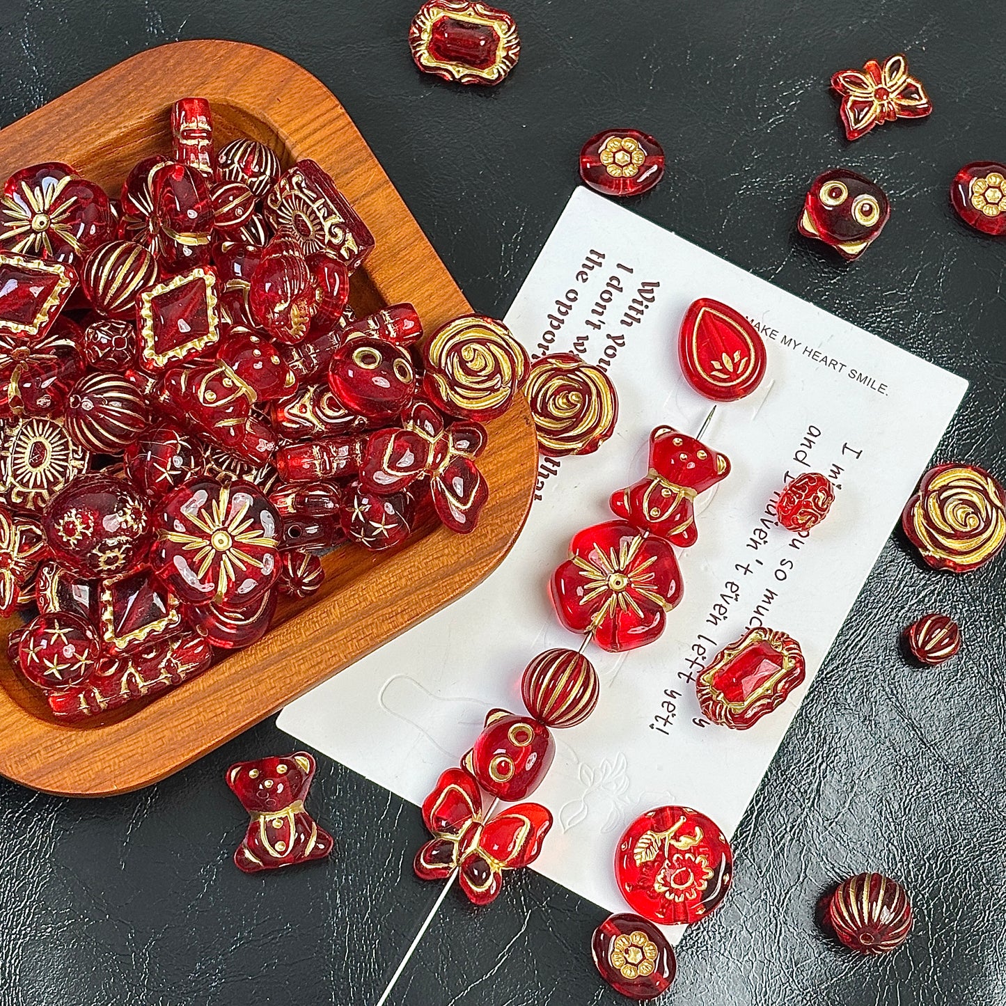 Czech beads (Picasso series)