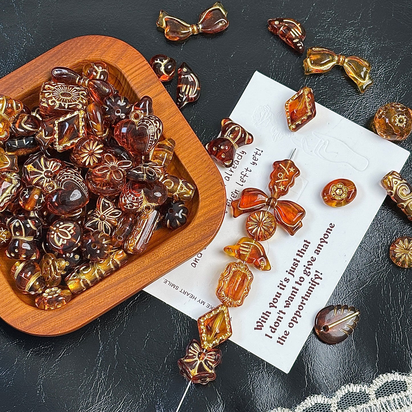 Czech beads (Picasso series)