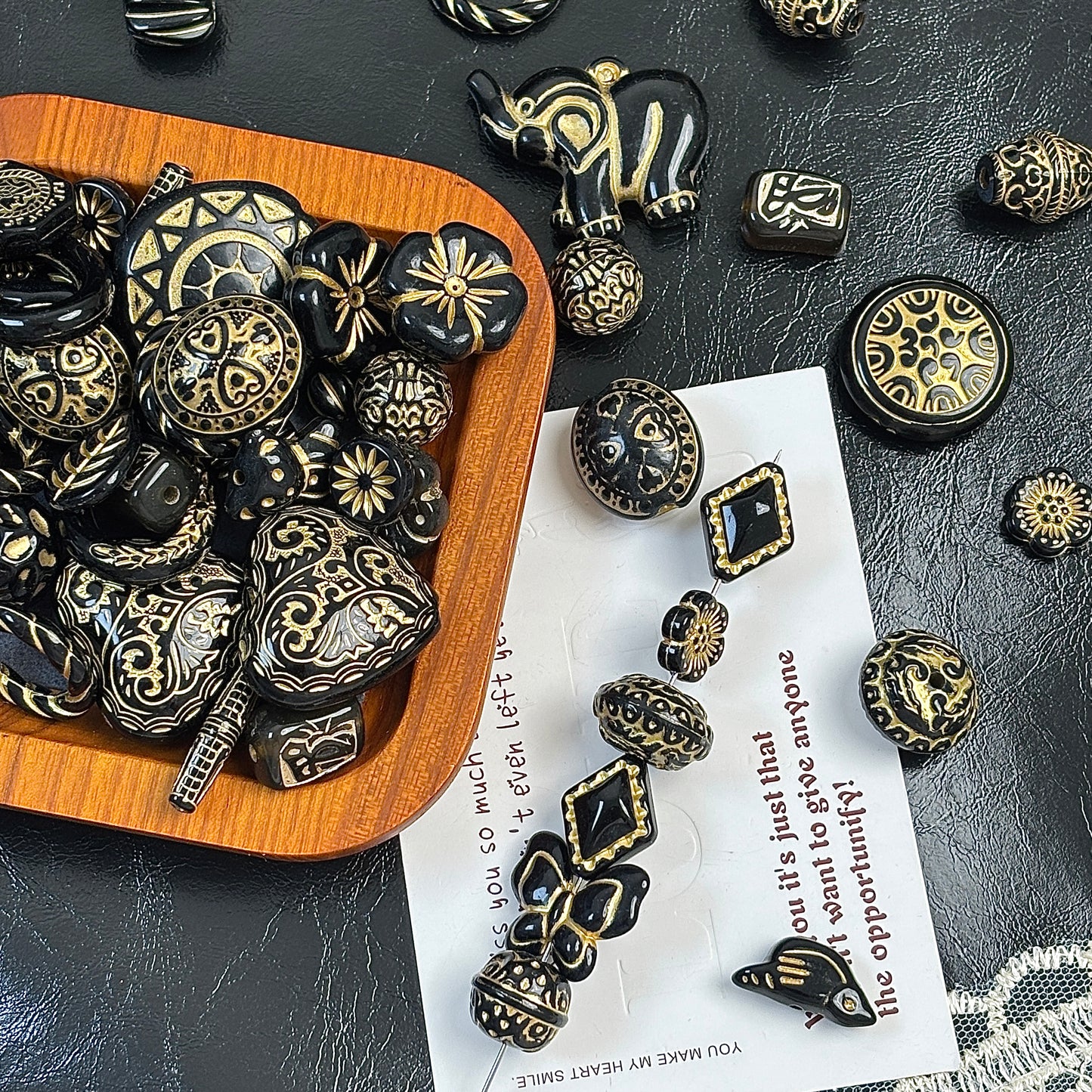 Czech beads (Picasso series)