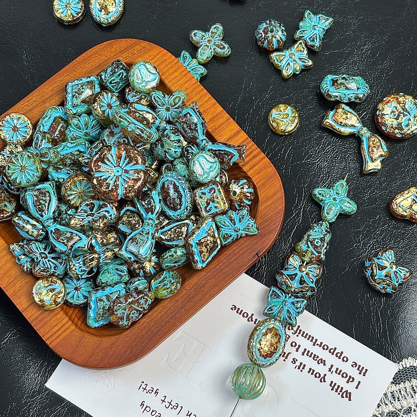 Czech beads (Picasso series)