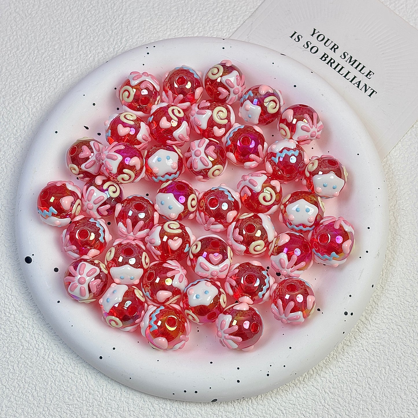 Small-sized cartoon hand-painted beads