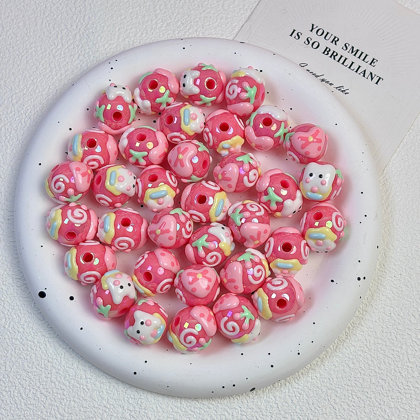 Small-sized cartoon hand-painted beads