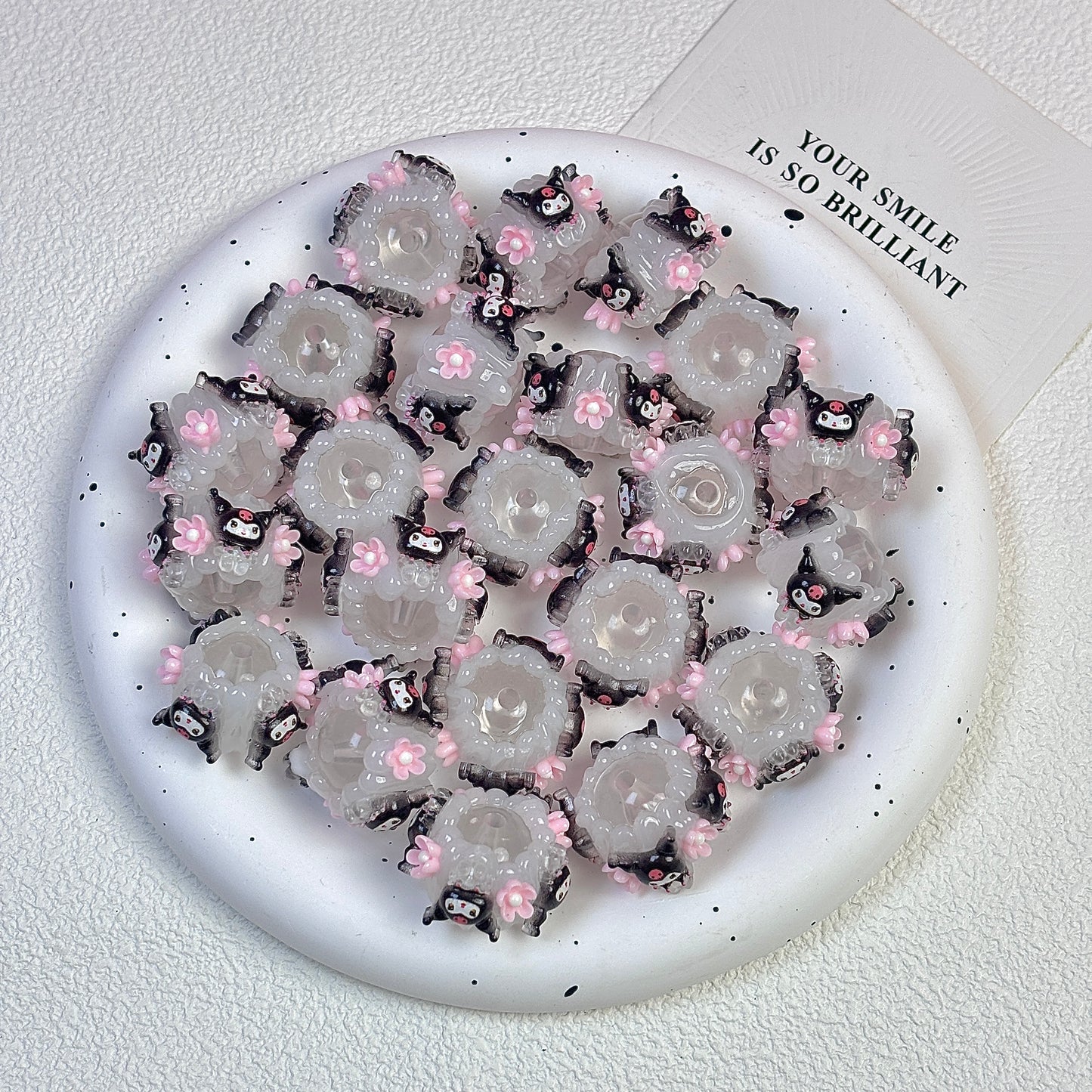 Cartoon hand-painted beads