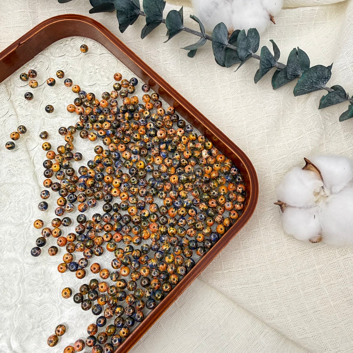 6mm oil painting beads