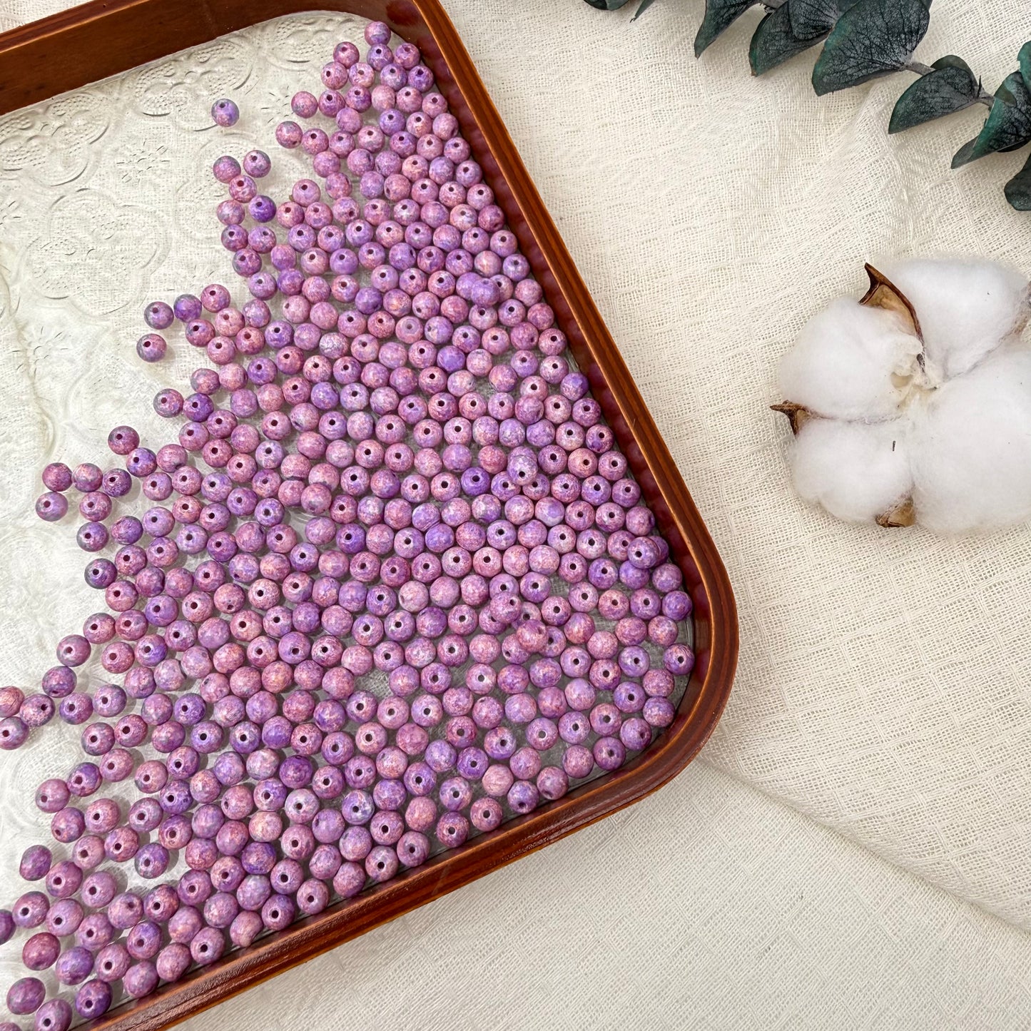 6mm oil painting beads