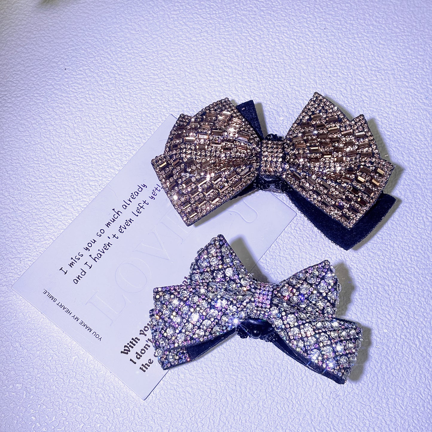 Glittering bow