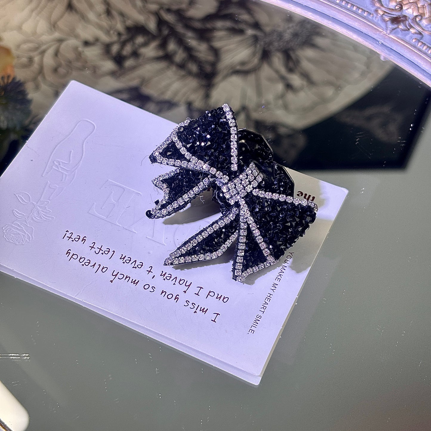 Glittering bow