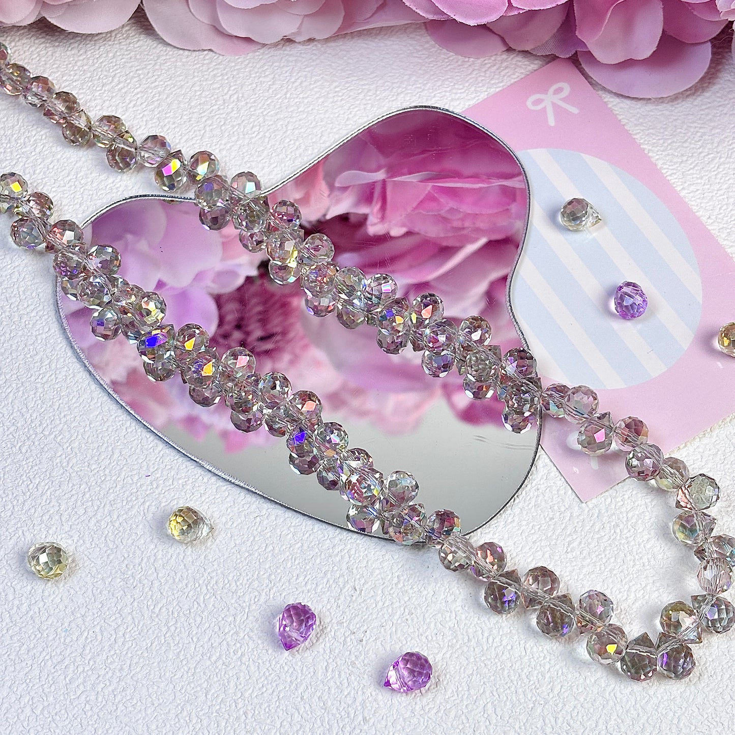The water droplets are shining brightly.